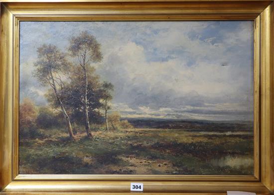 Carl Brennir (1850-1920), oil on canvas, Autumn near Milnthorpe, Westmoreland, signed 40 x 60cm